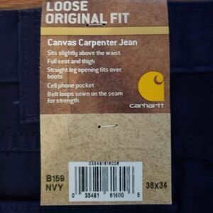 Carhartt Dark Blue Canvas Carpenter Jeans